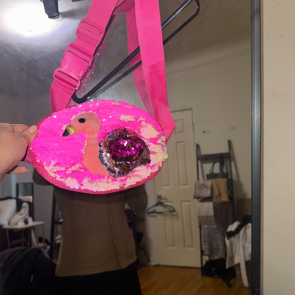 Ty Pink Flamingo Crossbody Bag